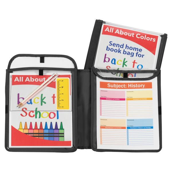 C-Line Products Homework Connector Folders, Black, PK24 33001-DS